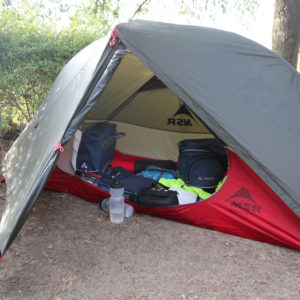 A sneak-peek in our tent...