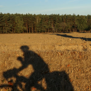 Priti's biking shadow...