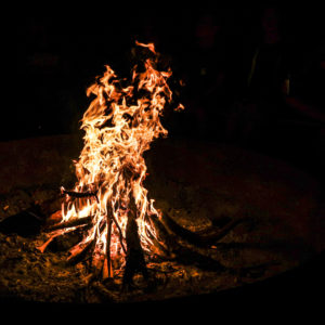 Campfire at night...